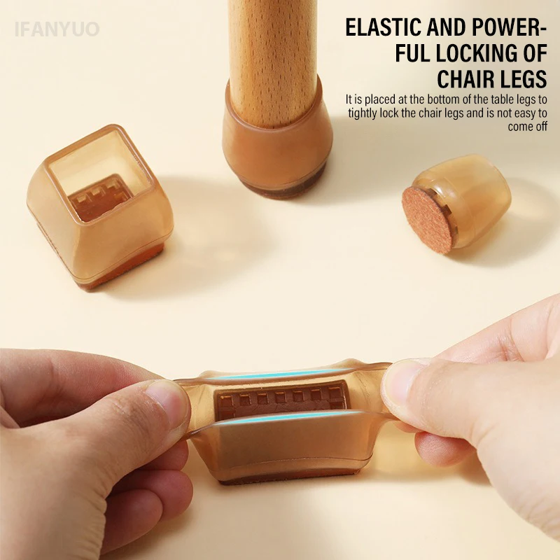 16-Piece Furniture Leg Floor Protectors with Felt Pads and Sliders