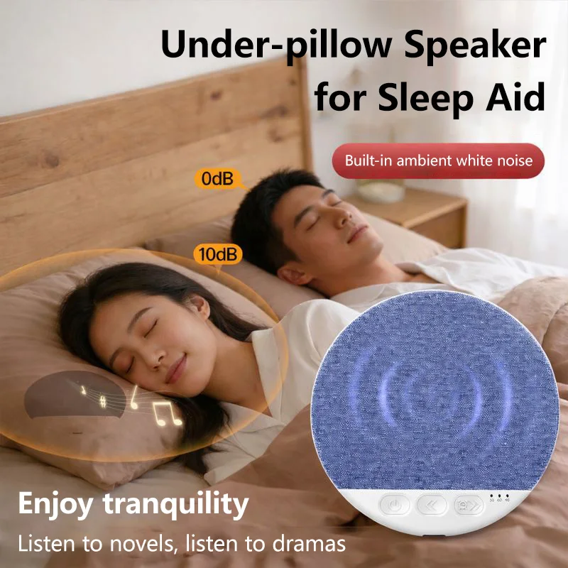 Compact Ultra-Thin Bluetooth Speaker with Nature Sounds & White Noise