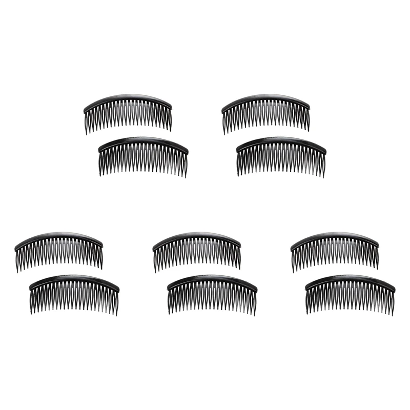 

Black Plastic 24 Teeth Hair Comb Clip Clamp 10 Pcs For Lady Girls