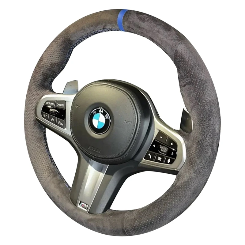 Premium Suede Leather Car Steering Wheel Cover