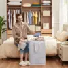 2 Pack 75L Laundry Hamper Large Collapsible Laundry Baskets Freestanding Waterproof Clothes Hamper in Laundry Room Bedroom 5