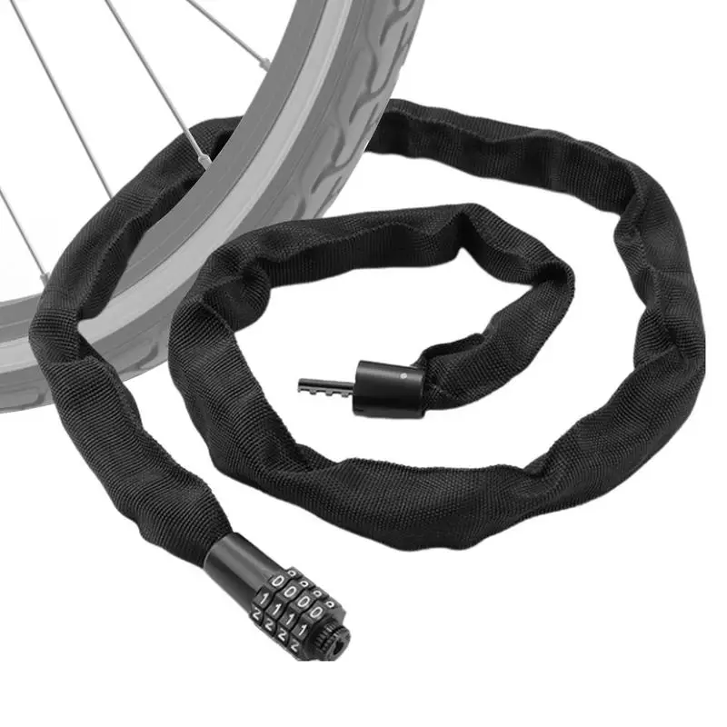 

Противоугонный велосипедный замок, Противоугонный Сверхмощный Замок на велосипедную цепь, 3,9 футов в длину, надежный замок на цепь, 4-значный комбинированный замок для велосипедов