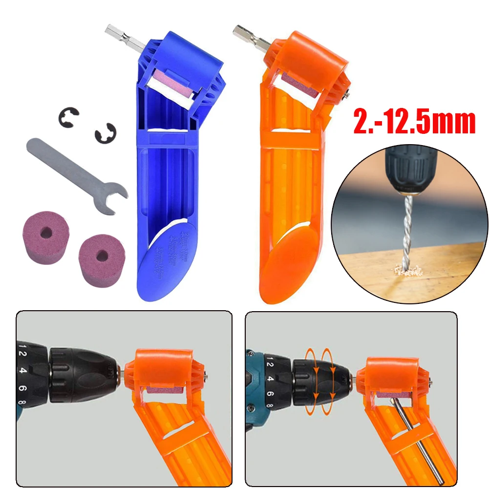 

Diamond Drill Sharpening Tool Portable Drill Bit Sharpener with Wrench Buckle for Grinding Iron Drills Fit Width Range 2-12.5mm