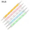 RHJB 5PCS New 3D Uv Gel Art Nail Fingernails, Drill, Fingernail, Punch Tool, Nail Manicure Nail Brush Brush Set 5