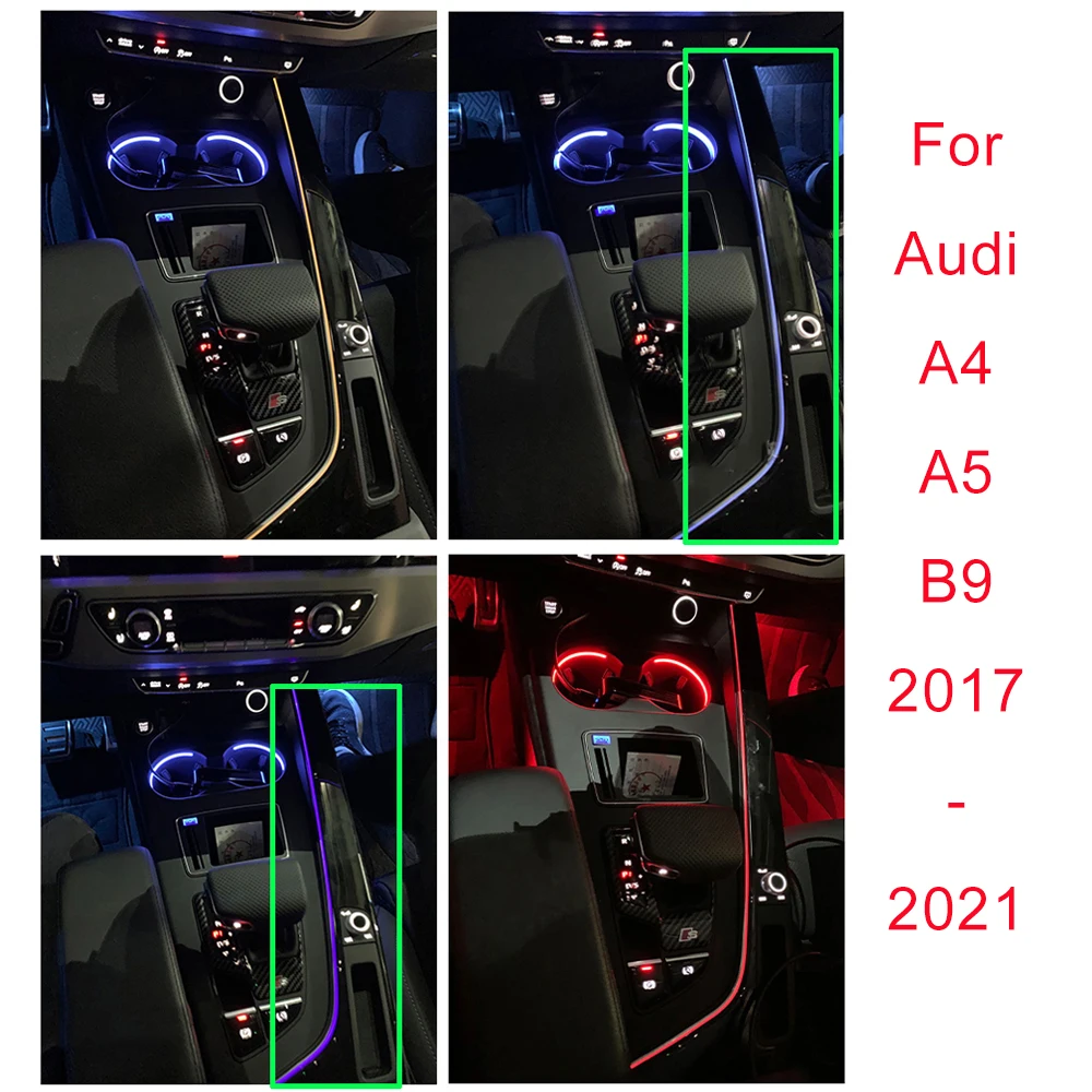

Auto Saddle Neon Lighting For Audi A4 A5 B9 2017-2021 Decorative Ambient Light Luminous Synchronize Atmosphere Lamp