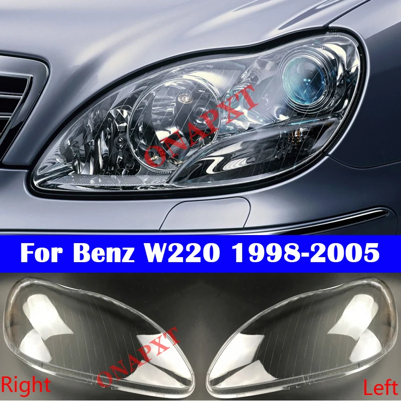 

For Mercedes-Benz W220 S600 S500 S320 S350 S280 1998-2005 Car Headlight Headlamp Clear Lens Auto Shell Cover