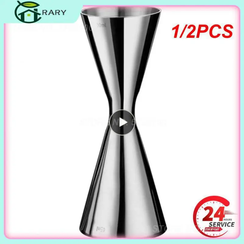 

1/2PCS 30/45ml 30/60ml Cocktail Wine Shaker Measure Cup Stainless Steel Double Shot Drink Spirit Measure Jigger Kitchen Supplies