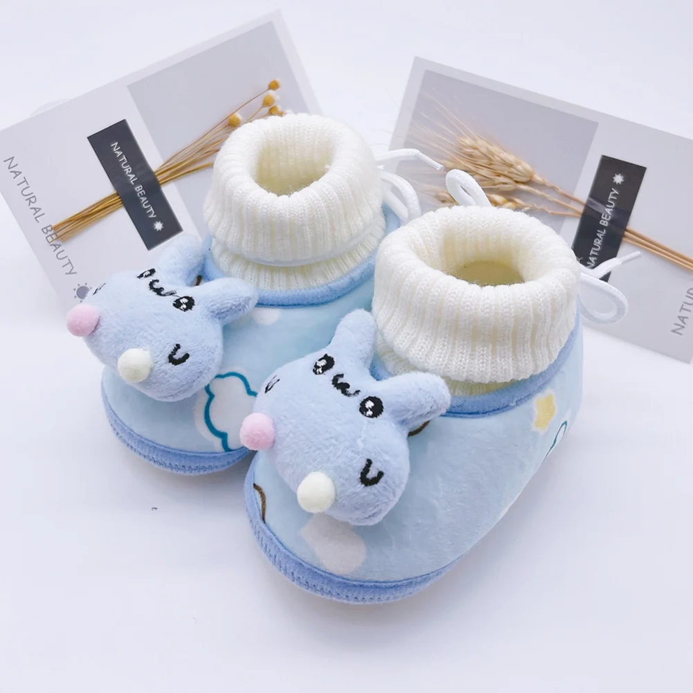 Newborn Baby Shoes Winter Warm Boy Girl Snow Boots Cute Soft Toddler First Walkers Anti-slip Booties Infant Crib