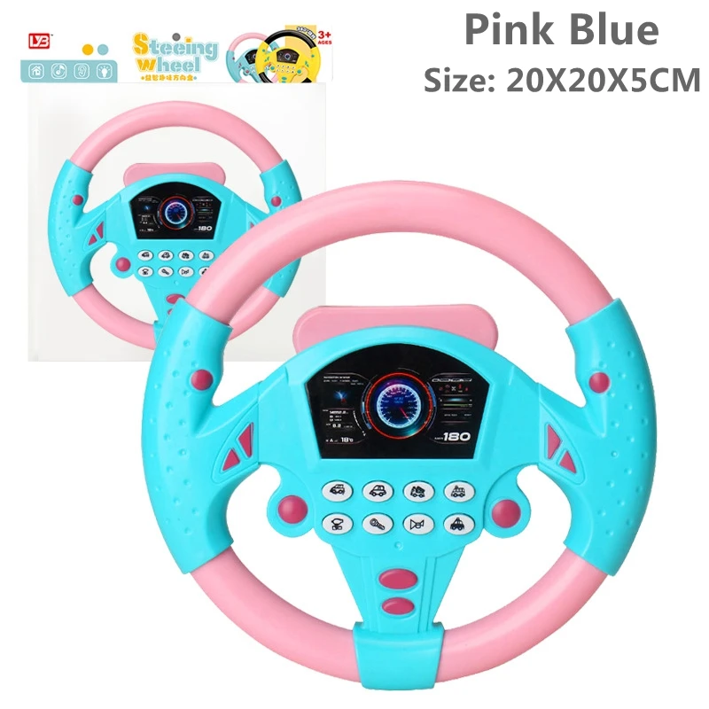 Volant de voiture de simulation électrique pour bébé, jouet vocal copilote,  lumière et musique, fixation par ventouse, jeu pour enfants - AliExpress