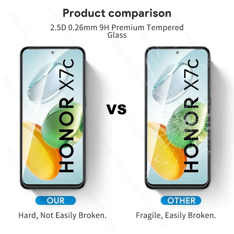 Protective Clear HD Tempered Glass Case – 5-Pack Screen Protector Film