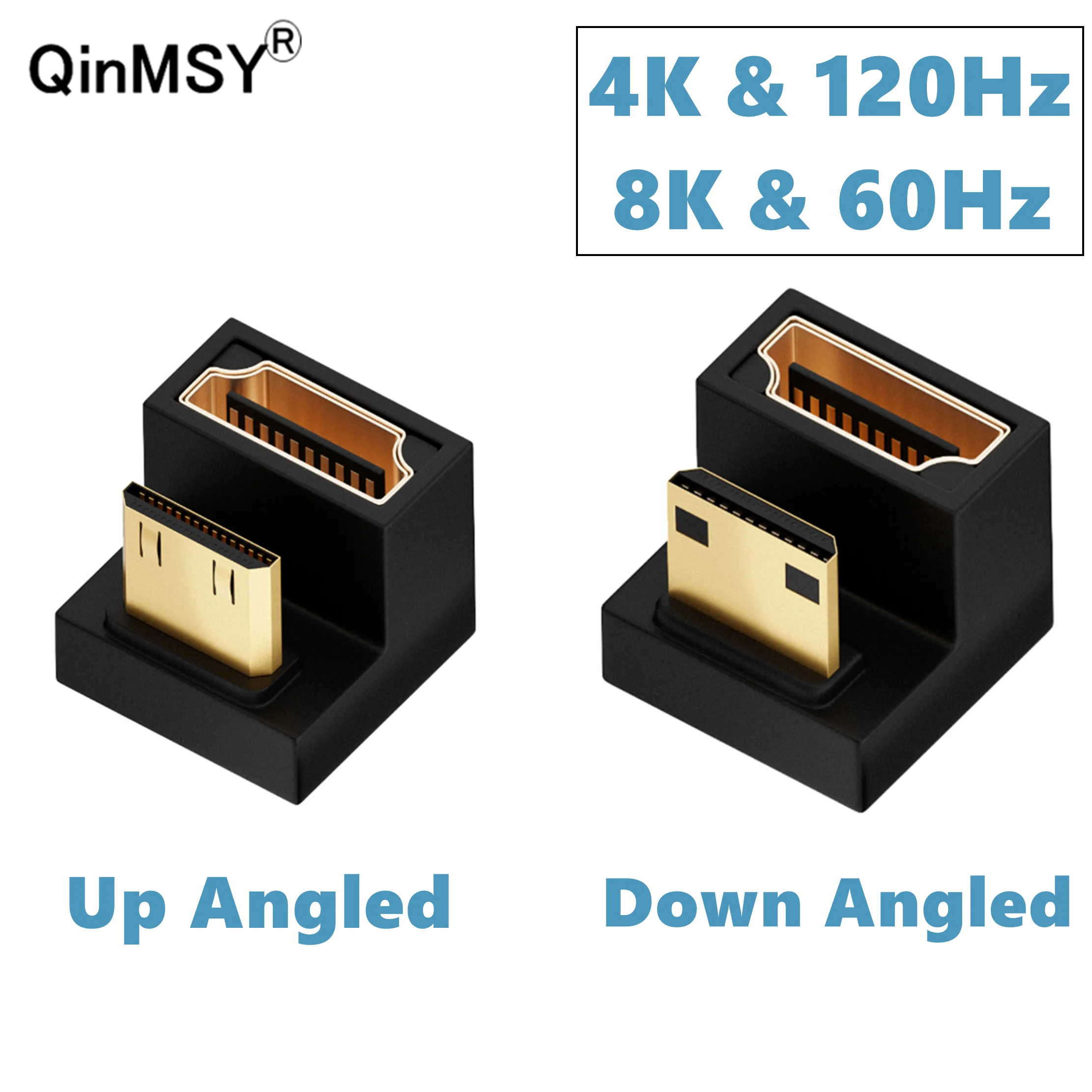 Convertitore L Up Down Angolato A 360 Gradi A Forma Di U Mini Hd Maschio A Hdmi-Compatibile 2.1V Femmina Extension 4K 8K 60Hz 120Hz Adattatore