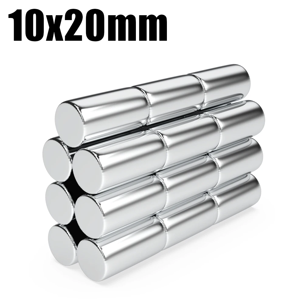 1/2/5/10/20Pcs 10x20 Super Strong Magnet 10mm X 20mm Round Magnetic NdFeB Neodymium magnet N35 Powerful Disc imanes 10*20