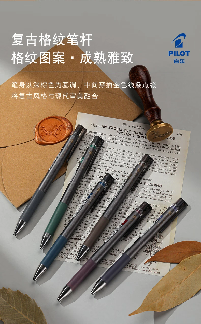 Neuer Pilot Gross Einziehbarer Stift ST Glatte Spitze Bequemer Griff Wasserbeständige Tinte Vintage Mehrfarbige Stifte Praktisches Briefpapier – Detail 7