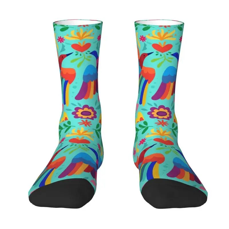 

Funny Best Art Mexican Embroidery Floral Carnaval Seamless Socks Women Men 3D Printed Traditional Mexico Sports Football Socks