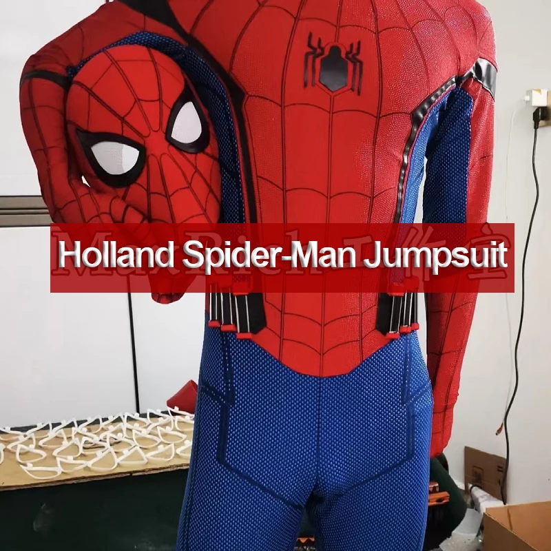 マーベルオランダスパイダーマンボディスーツマスク 1:1 3D パターン