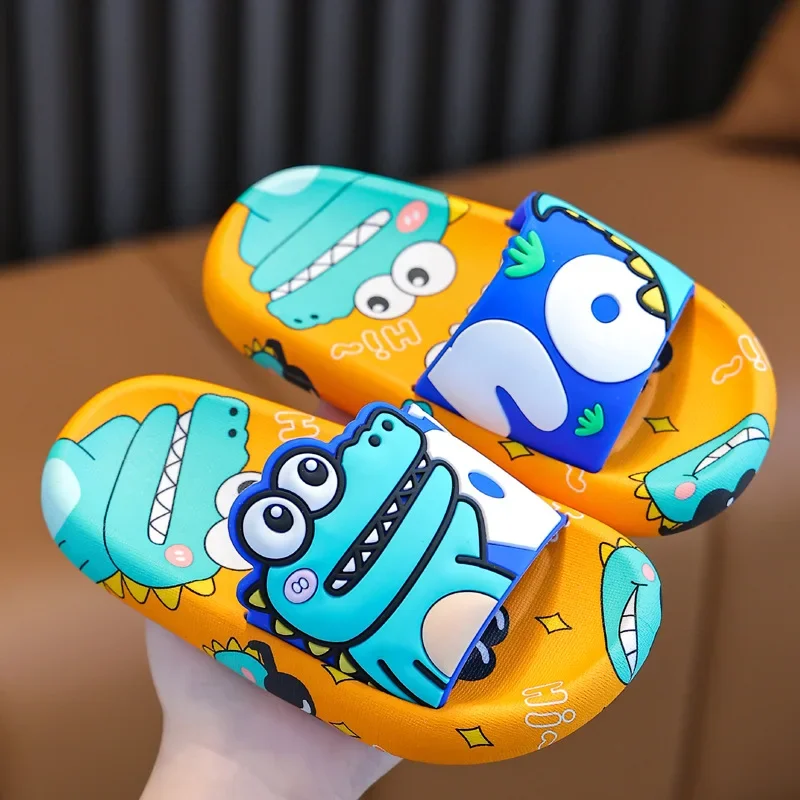 Surprise Dinosaur kid Slippers Boy Girl shoe Cute Cartoon Home Indoor Slippers kid shoe Fashion Casual Non-Slip Bathroom Shoe Kids Sandals Garden Clogs Shoes Eva House Slippers