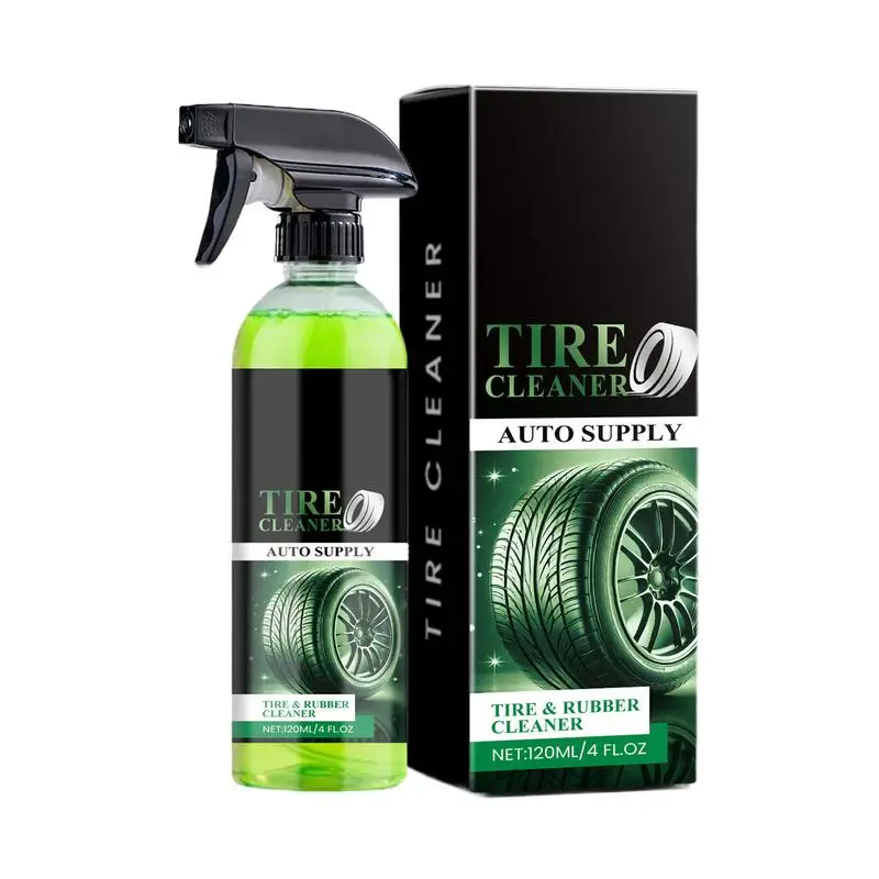 Tire Cleaner Spray Wheel Cleaner 120ml Car Cleaning Spray Car Tire Shine & Wheel Care Products Shine For