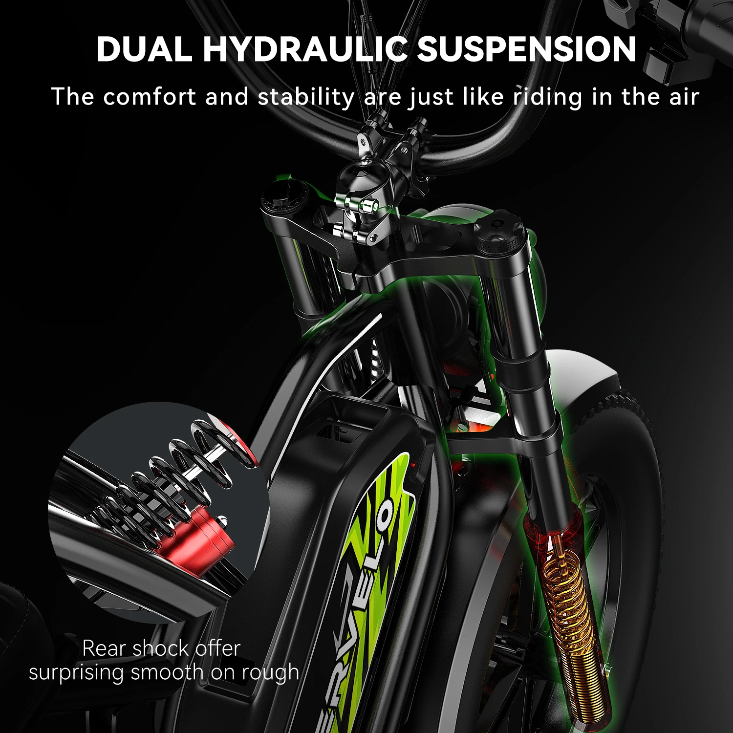 Cybervelo Outdoor Electric Bike for Adults,20"Fat Tire All-Terrain, 80Miles 30MPH 1600W Peak for Sand Mountain motorcycle EK11