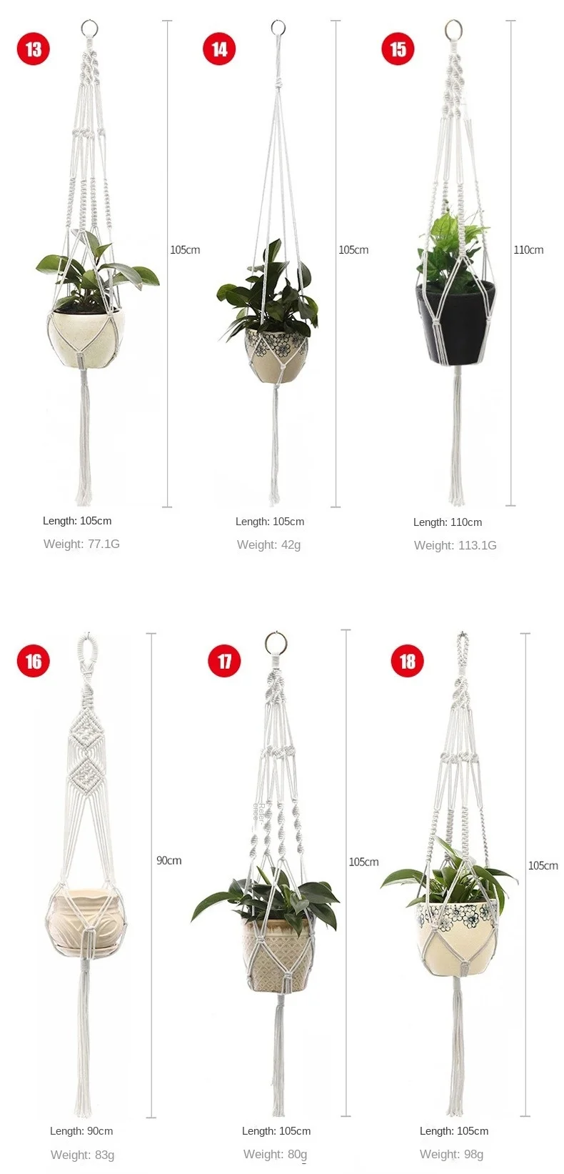 Handcrafted Macrame Hanging Plant Holder for Garden and Home Decor