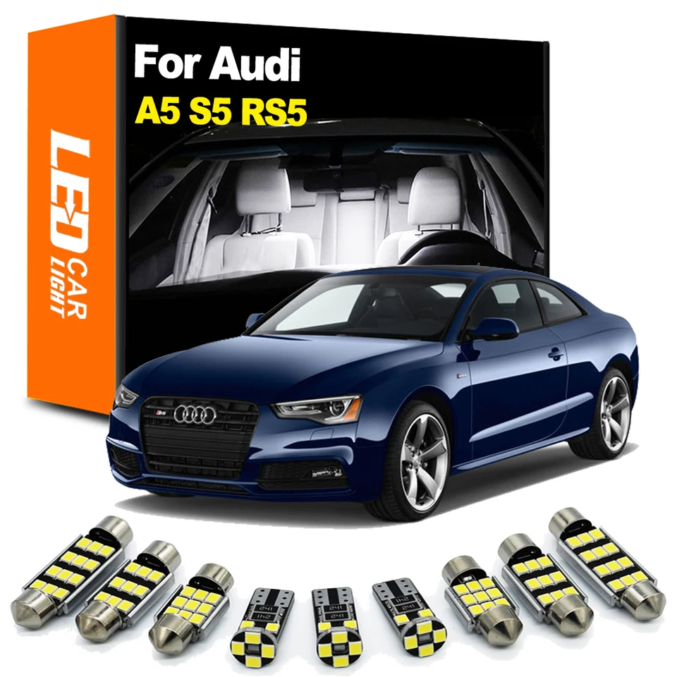 Kit LED Intérieur Pour AUDI A5 S5 RS5 (2007-2016) - 20 Ampoules 6000K Blanc, Plug & Play, 3x Plus Lumineux