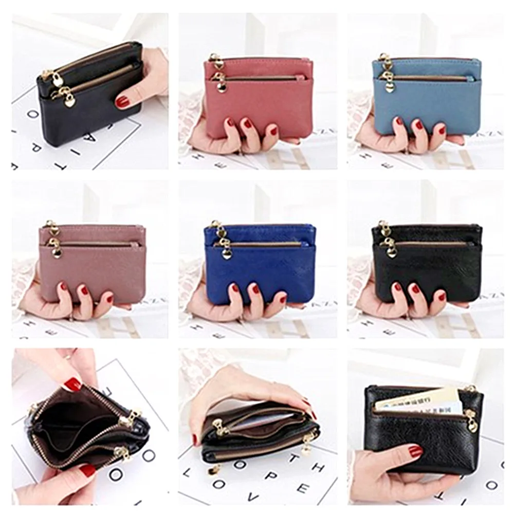 

Fashion Pu Leather Coin Purse Women Mini Change Purses Kids Coin Pocket Wallets Card Holder Zipper Pouch Card Holder Wallet