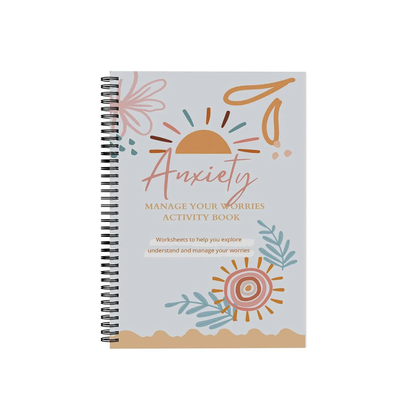 دفتر ملاحظات لمجلة القلق والإدارة العاطفية وسجل ال...