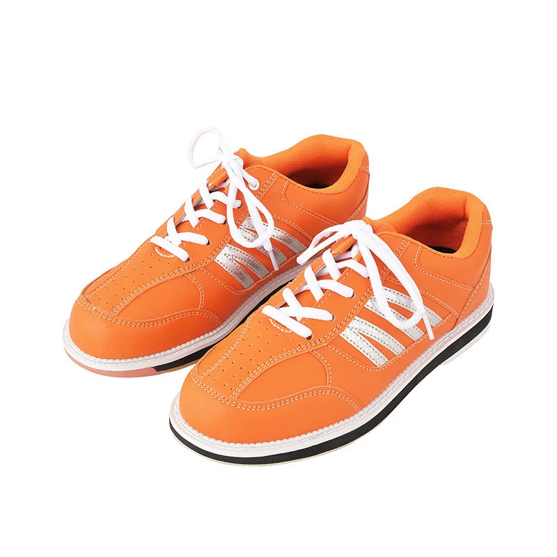 Men's and Women's Bowling Breathable Unisex Bowling Sneakers Anti-slip Outsole Shoes Soft Comfortable Leather Trainers Couple Fi