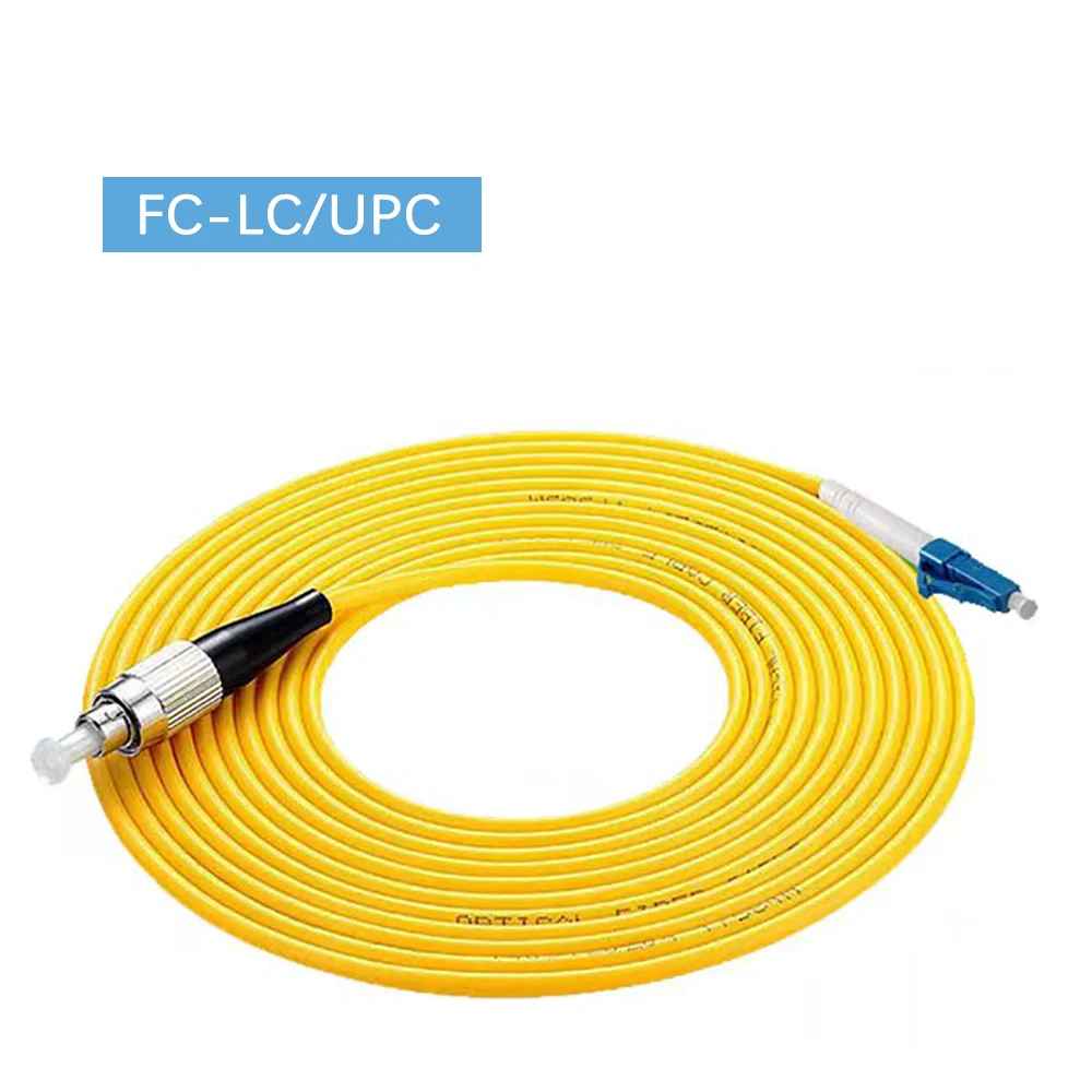FC/UPC-LC/UPC Fiber Optic Patch Cord Diameter 3.0mm Single Mode Fiber Optic Internet Cable Patch Cable Jumper 5M