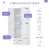 Tall Bathroom Storage Cabinet, Cabinet With Two Doors And One Drawer, Adjustable Shelf, MDF Board, White 5