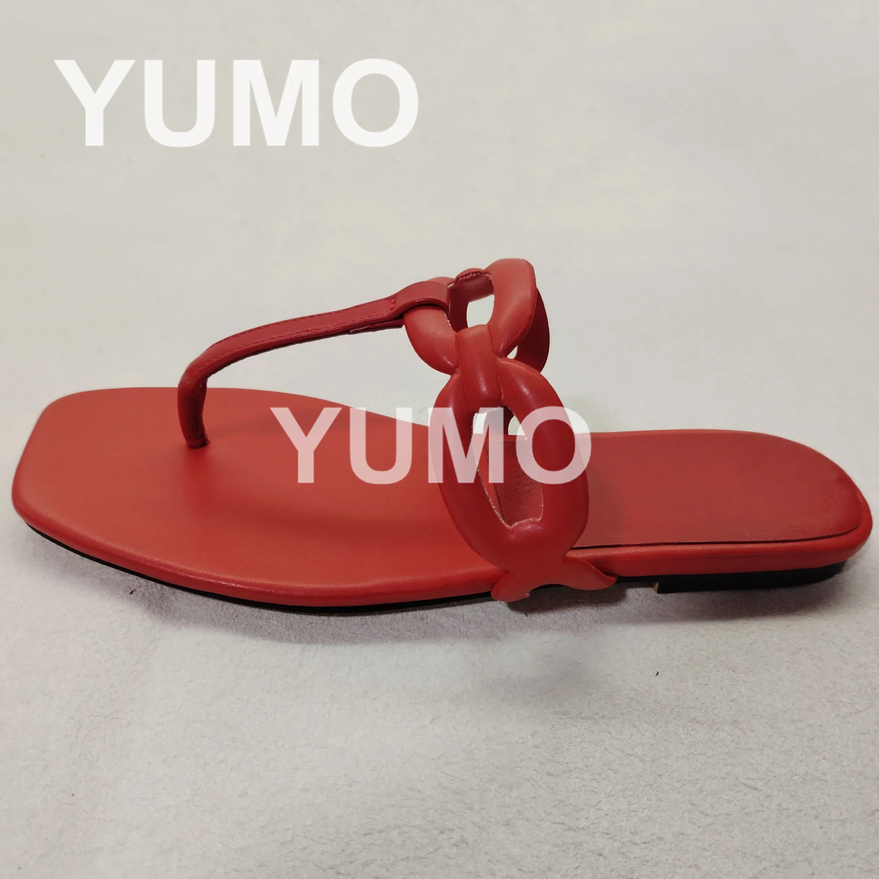 

Summer Couples Slippers Size 45 Square Toe Cross Tie Flip Flops Fashion Vacation Beach Slides For Lovers Genuine Leather Slipper