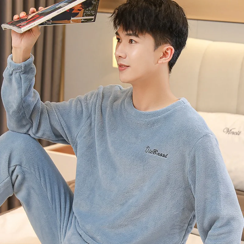 Pajamas Men's Women's Fall Winter Homewear Suit Couples Large Size