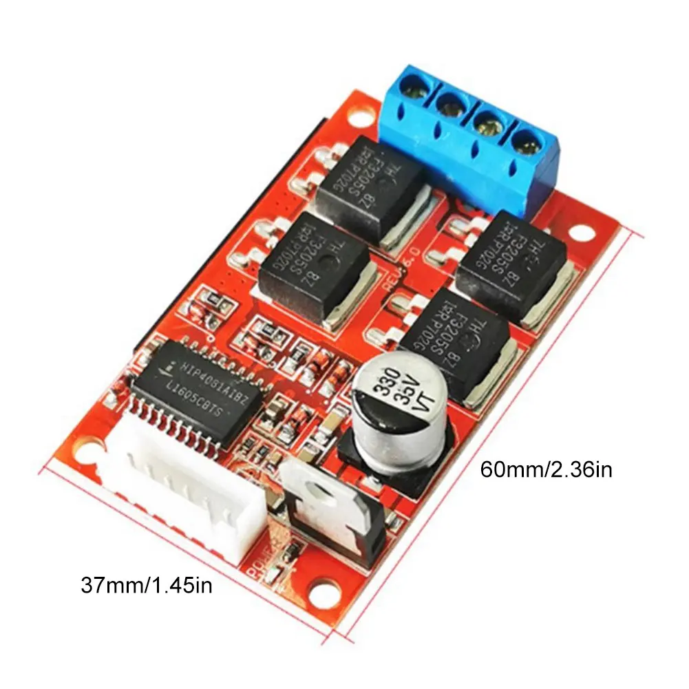 High Power DC Motor Driver Board H-Bridge Brush Motor Driver Controls Module DC 12V/24V/36V Reversing Brake