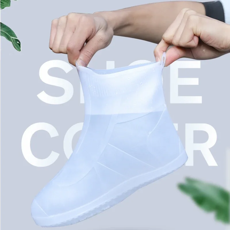 A Pair High Top Slip Resistant Waterproof Shoe Covers - United Kingdom - View #9