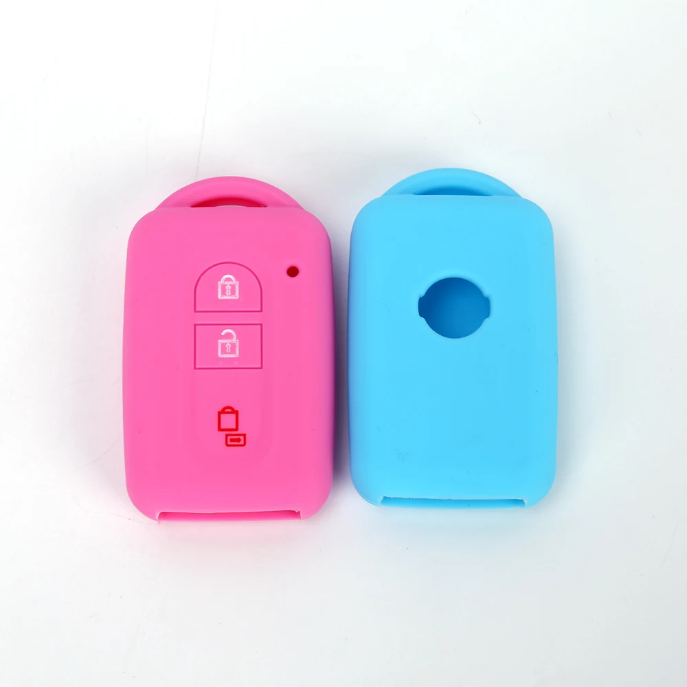 Key Case Cover For Nissan Qashqai Micra Juke X-Trail Navara Note Tiida Keyless Fob 2 Button Silicone