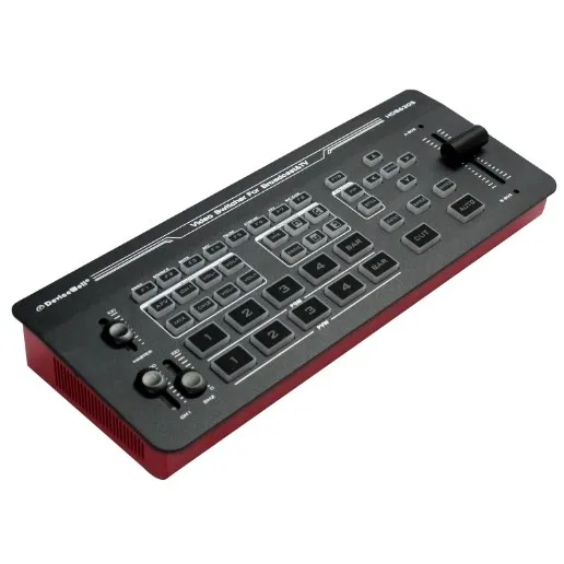 DeviceWell 스트림 레코드 PIP 크로마 T 바 HD 라이브 비디오 믹서, 4-CH SDI UVC RTMP, HDS6305