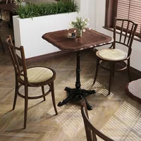 American Retro Cafe Solid Wood Table and Chair Combination Milk Tea Dessert Bakery Restaurant Commercial Dining Table and Chair 4