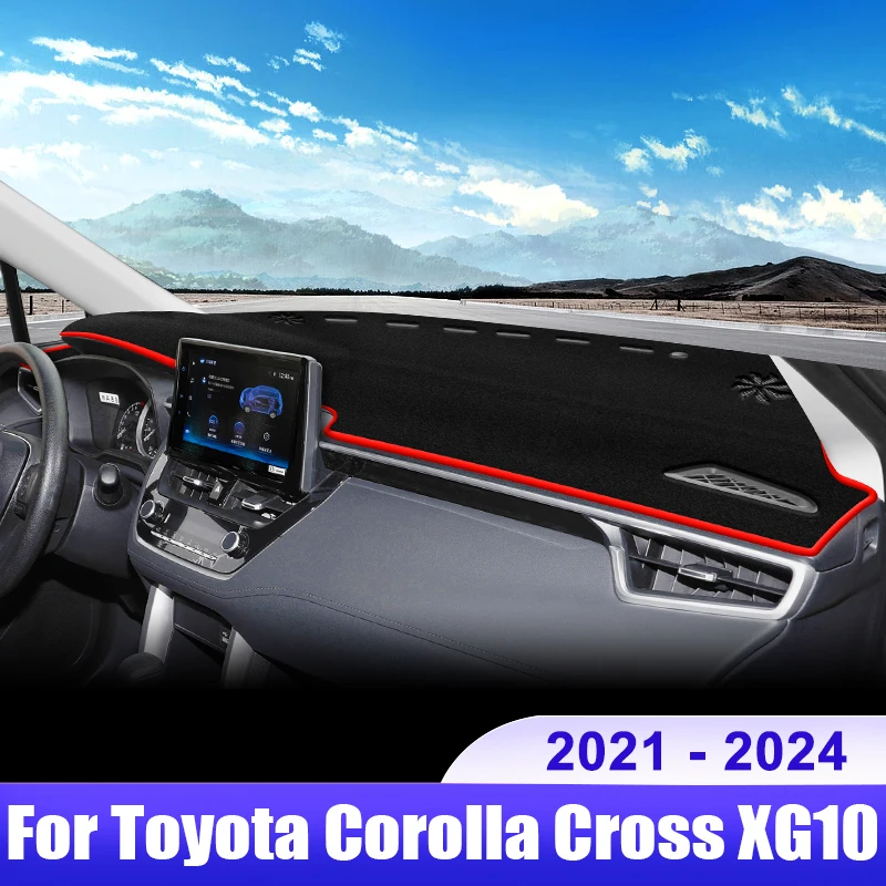 

For Toyota Corolla Cross XG10 2021 2022 2023 2024 Hybrid Car Dashboard Cover Dash Mat Sun Shade Non-slip Pad Accessories