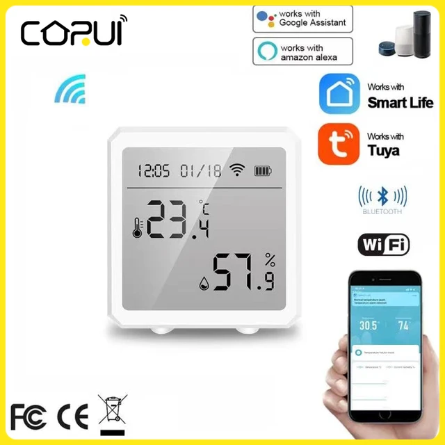 WiFi Temperature Humidity Sensor Indoor Hygrometer Thermometer Detector  Smart Life APP Control Temperature Humidity Monitor - AliExpress