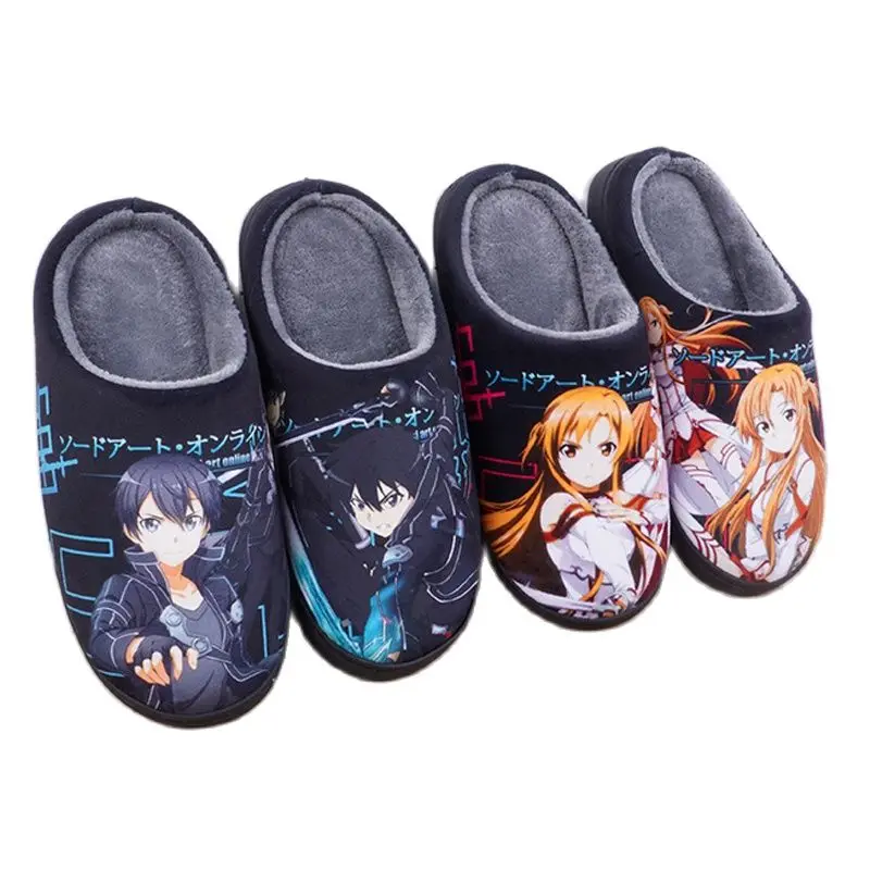 

SAO Sword Art Online Yuuki костюм Asuna для косплея (костюмированных игр) зимние домашние хлопковые тапочки для пар, Нескользящие, бархатные, хлопковые