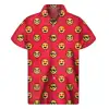 2024 Summer New Gaming Pixel Emoji Pattern Men's Hawaiian Shirt Casual Button Lapel Unisex Shirt Pixel Style Fashion Shirt 1