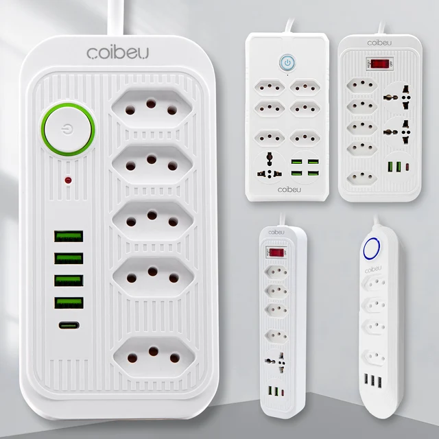 Extension Outlet, Line Filter, Power Extension, USB Socket, Plug, Water Plug, Brazil Line Filter, 100-220V,10A 1