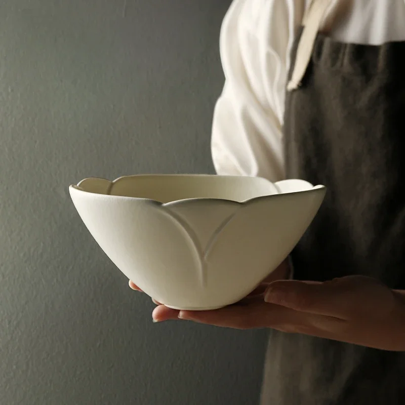 Handmade Ceramic Tableware Set Household Simple Rice Bowl Housewarming Tableware Set Advanced Sense Bowl Plate Underglaze Color