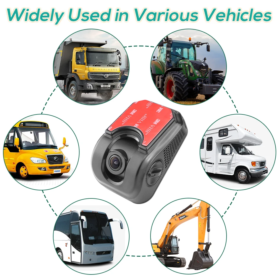 GreenYi 트럭 버스 세미 트레일러 앞 유리 설치 카메라용 대형 차량 전방 보기 스타라이트 야간 투시경, AHD 1080P, 신제품