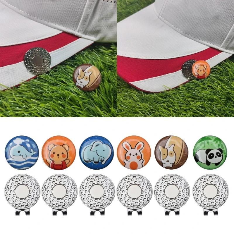 Golf Ball Marker with Magnetic Hat Clip Funny Great Golf Gifts Accessories Set Men Women Fun Gift for Lover 24BD