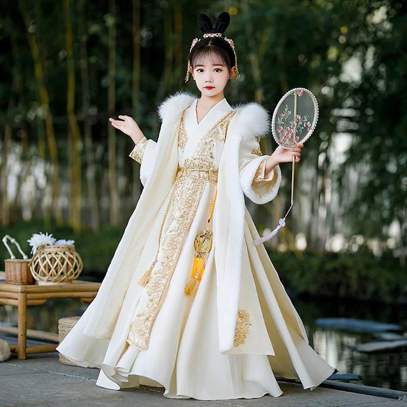 SUNNY Autumn And Winter Children's Thick Chinese-style Tang Costume Girl Hanfu sunny plants and fruits style retractable badge reel for nurse