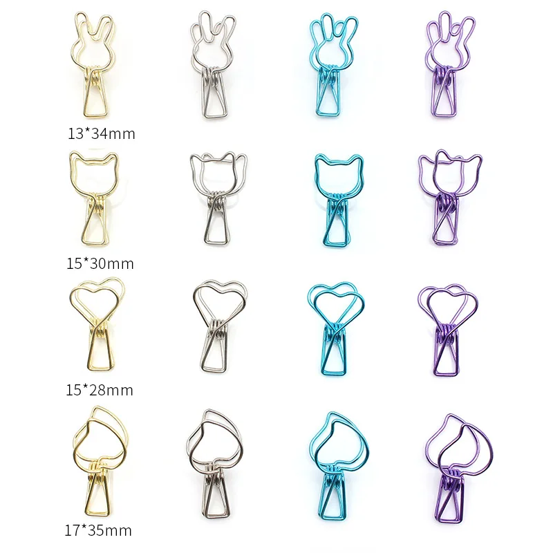 Cute Metal Creative Small Fish Clip Shape Cartoon Colorful Fishtail Clip Dovetail Ins Girl Style Stationery