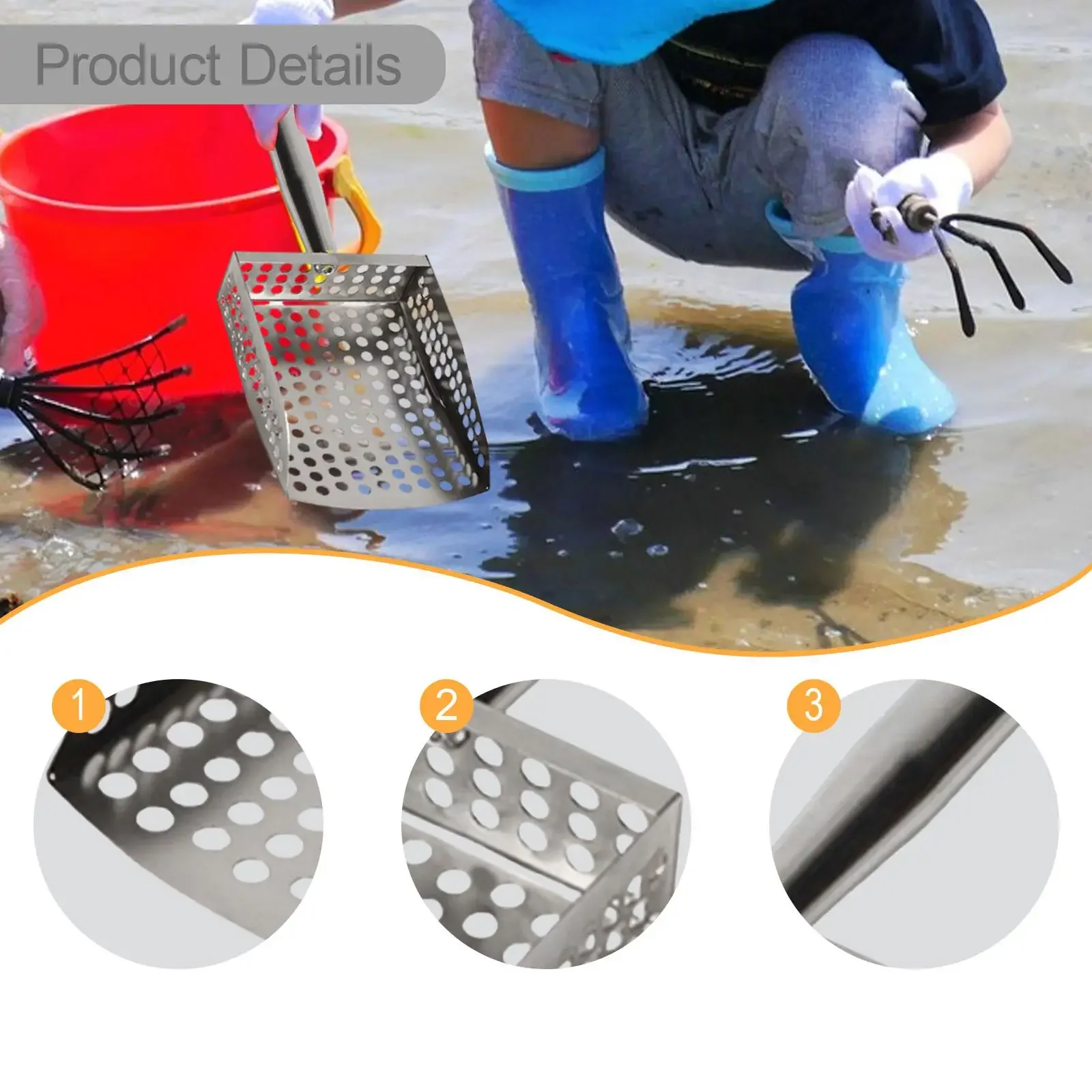 Beach Shovel Multipurpose Portable Beachcombing Scoop Picking up Creatures Clam Digging Sand Sifter Reptile Sand Scoop Beach Shovel Multipurpose Portable Beachcombing Scoop Picking up Creatures Clam Digging Sand Sifter Reptile Sand Scoop