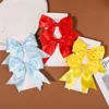 2/3Pcs Lovely Solid Color Ribbon Bows Hair Clip for Kids Girls Hairpins Barrettes Handmade Baby Headwear Kids Hair Accessories 4