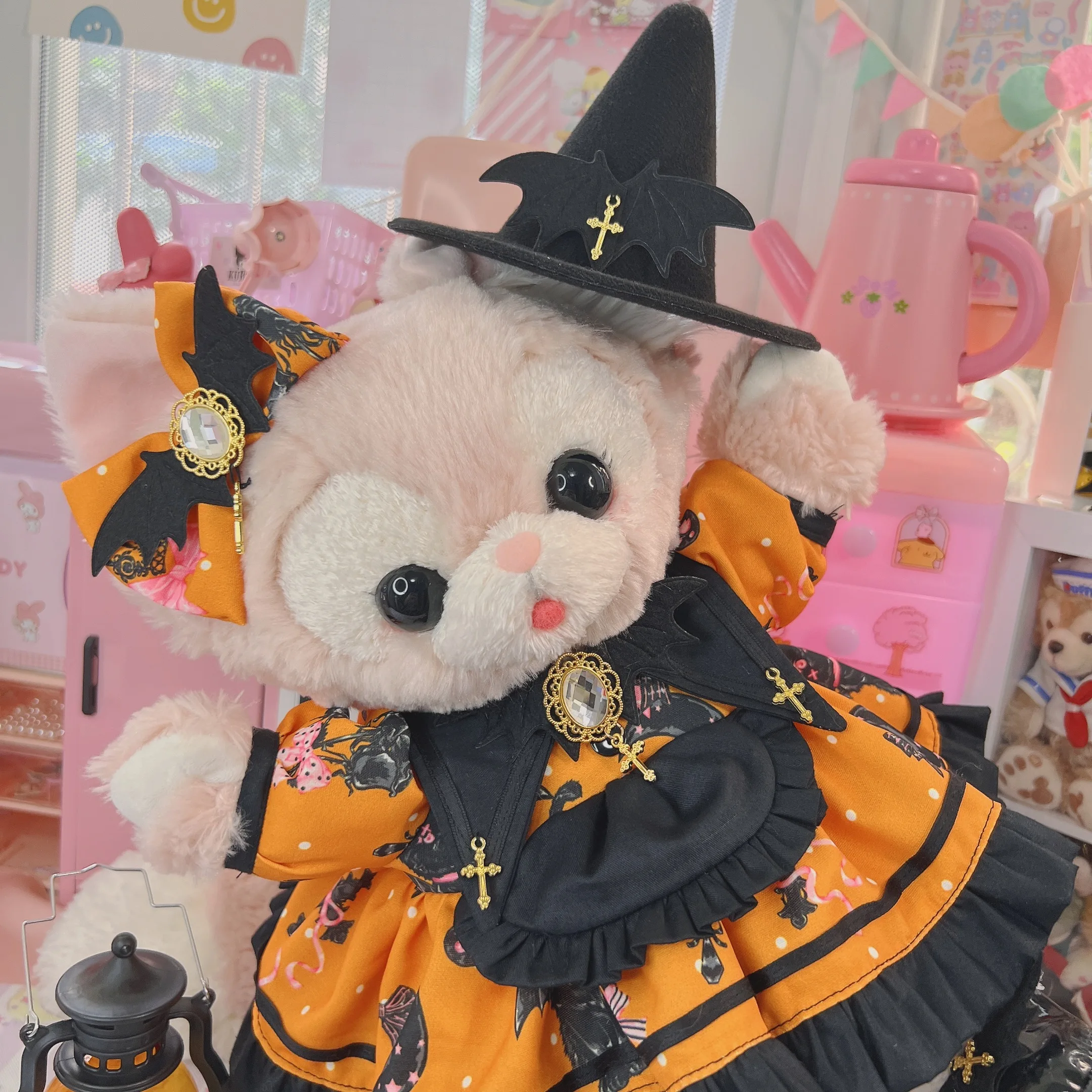 

13 дюймовый костюм LinaBell на Хэллоуин с лампой в виде тыквы летучая мышь Шляпа Волшебника