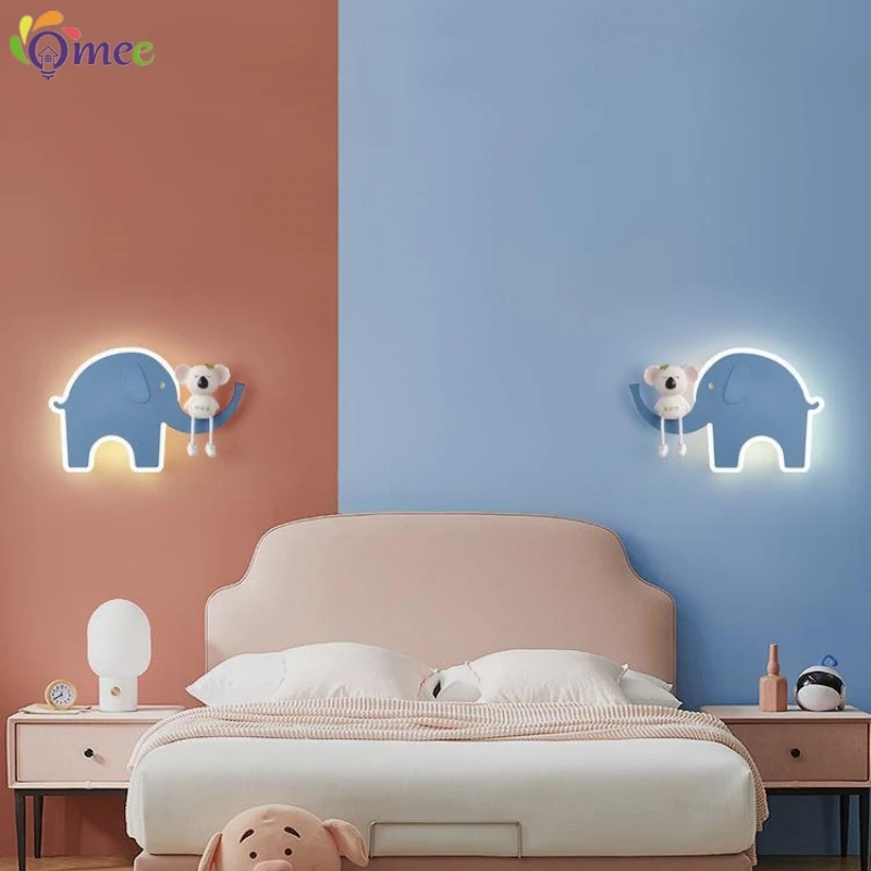 Led Rocket Modern Wall Lamp Cute Cartoon Children's Kid Bedroom Wall Light Living Beside Creative Sconces Indoor Decor Lighting